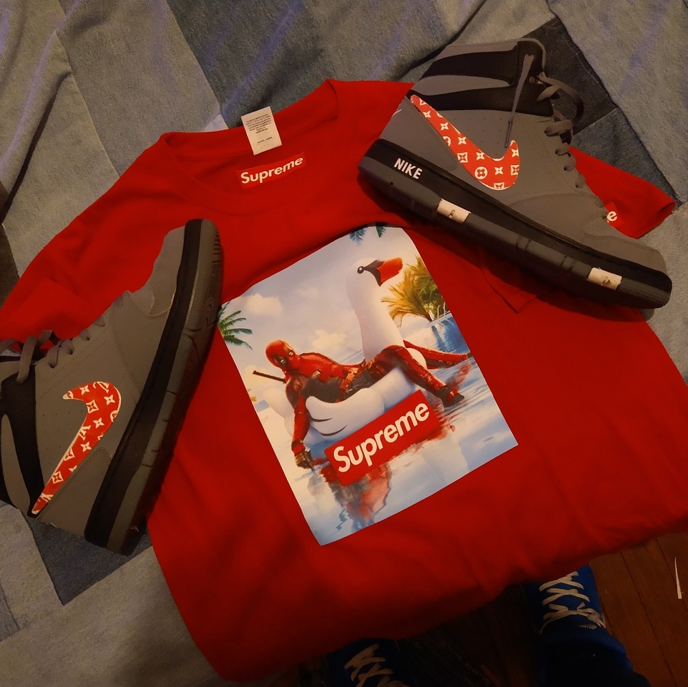 Supreme shirt and shoes both Are for sale